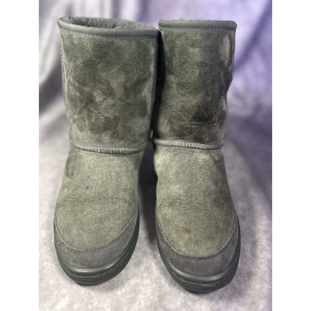 UGG Australia Classic Short Boots Gray Suede Sheepskin Women's 6 Men's 5